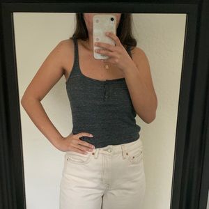 Brandy Melville speckled grey tank top